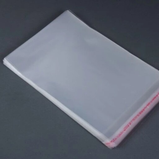 سلفون بسته بندی لبه چسب دار شفاف سایز  18 در 25 بسته ی 20 عددی