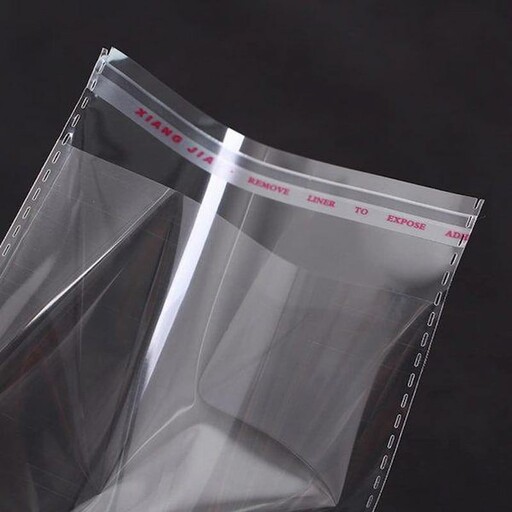 سلفون بسته بندی لبه چسب دار شفاف سایز  25 در 35 بسته ی 20 عددی