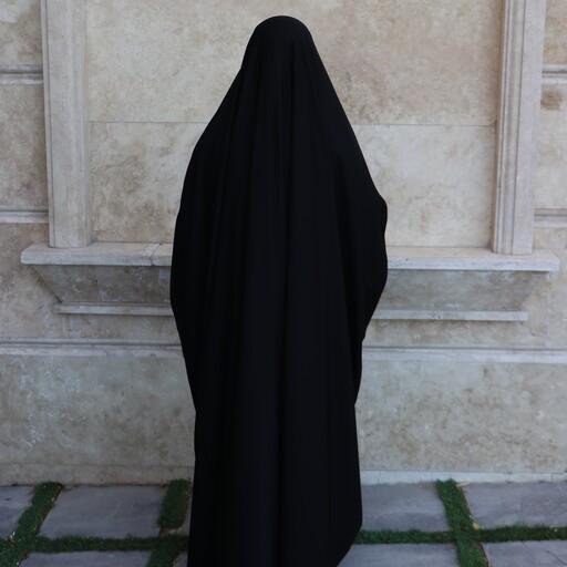 چادر عربی اصیل جنس کرپ مات مشکی سایزبندی کامل               