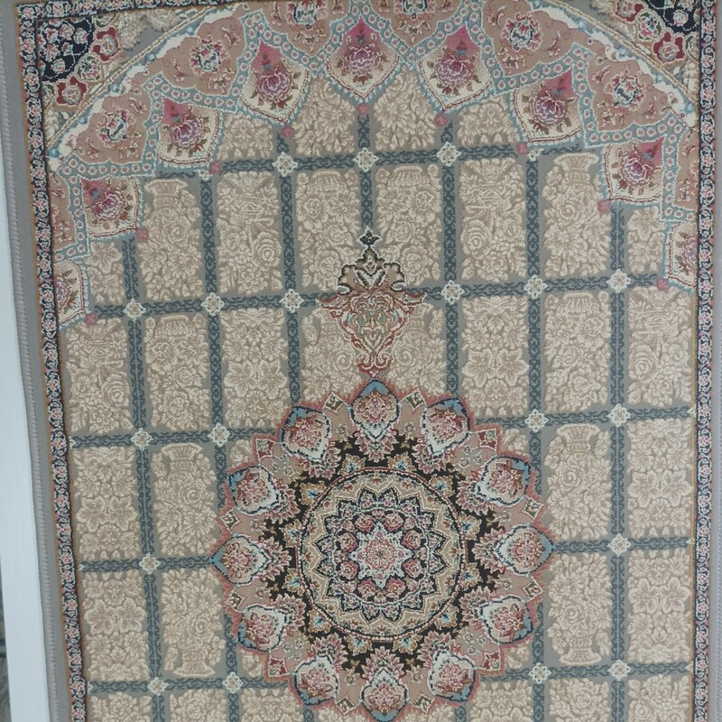پادری فرش 1200شانه نقش برجسته بادامی رنگ کد519