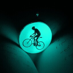 گردنبند شبتاب دوچرخه سوار استیل رنگ ثابت مردانه 
