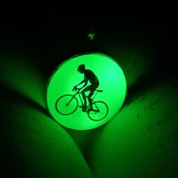 گردنبند شبتاب دوچرخه سوار استیل رنگ ثابت 