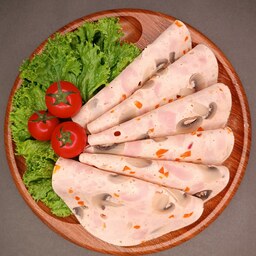 ژامبون مرغ و قارچ صد در صد خانگی و ارگانیک - 250 گرم - با بسته بندی وکیوم