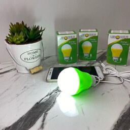 لامپ مسافرتی اضطراری یو اس بی USB کیفیت نور و عمری عالی چراغ قوه همراه موبایلی