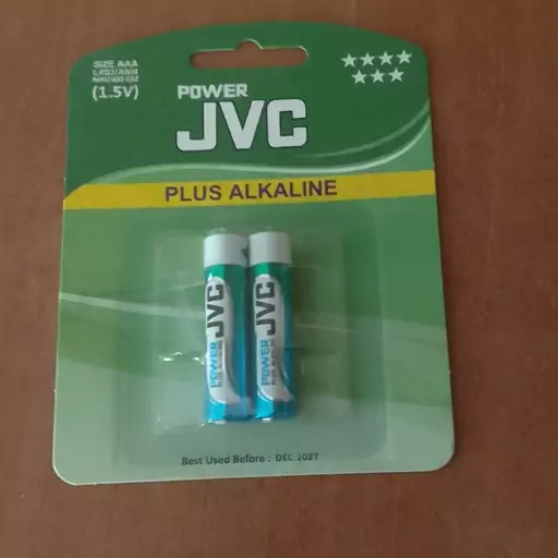 باتری نیم قلمی جی وی سی باطری jvc plus alkalaine پلاس