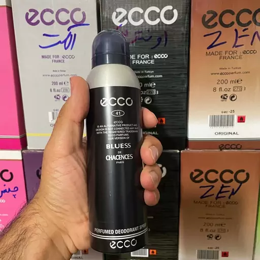 اسپری اکو اصلی مدل بلو شنل چنس چنل BLUESS de CHACENCES اورجینال حجم 200 میل ECCO