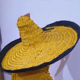 کلاه حصیری طرح مکزیکی زرد