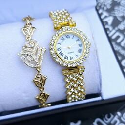 ست ساعت و دستبند زیبای دخترانه و زنانه دارای طرح های مختلف