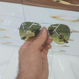 عینک آفتابی خلبانی مردانه و زنانه مارک ریبن شیشه یووی 400 استاندارد کیفیت بالا(رنگ سبز هایلایت )