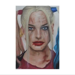 نقاشی مداد رنگی مدل Harley Quinn مارگو رابی کد 03