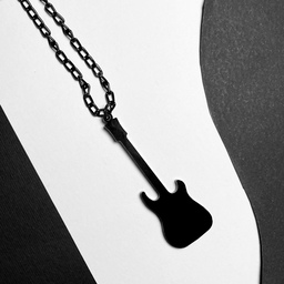 گردنبند خفن گیتار الکترونیک جنس پلکسی گلس مشکی براق 