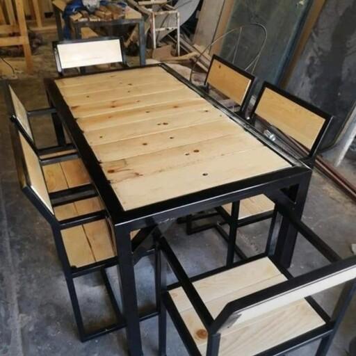 میز و صندلی چوب ترمو وود ، ناهارخوری با ارتفاع هفتاد 