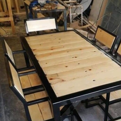میز و صندلی چوب ترمو وود ، ناهارخوری با ارتفاع هفتاد 