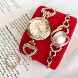 ساعت زنانه هانگری بنداستیل همراه با دستبند 