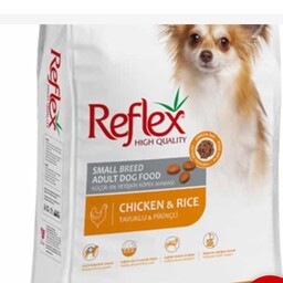 غذا خشک رفلکس سگ بالغ نژاد کوچک باطعم مرغ وبرنج یک کیلوگرمی (پسکرایه،هزینه ارسال بامشتری )