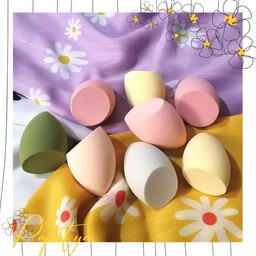 اسفنج تخم مرغی طرح مختلف ارسال رنگ و طرح رندوم رنگبندی سبز نارنجی صورتی زرد گلبهی بیوتی بلندی اسفنج آرایشی