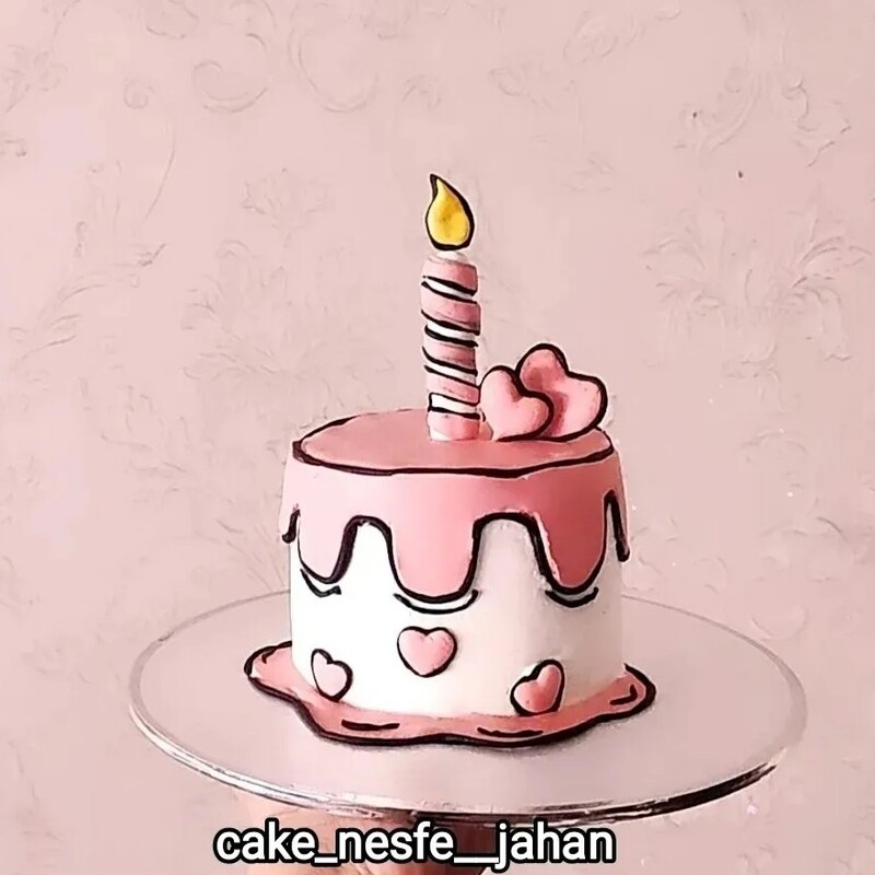 کیک تولد باطرح کارتونی