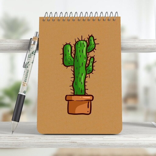 دفترچه یادداشت 100 برگ مستر راد طرح کاکتوس کد cactus 1705