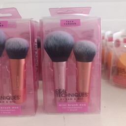 ست برس آرایشی ریل تکنیکس مدل Mini Brush Duo مجموعه 2 عددی