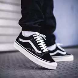 کتونی ونس اولد اسکول vans old skool مشکی سفید 41 تا 44 ( کفش ونس - کتونی اسپرت - کفش اسپرت - کفش مردانه - کتونی مردانه )