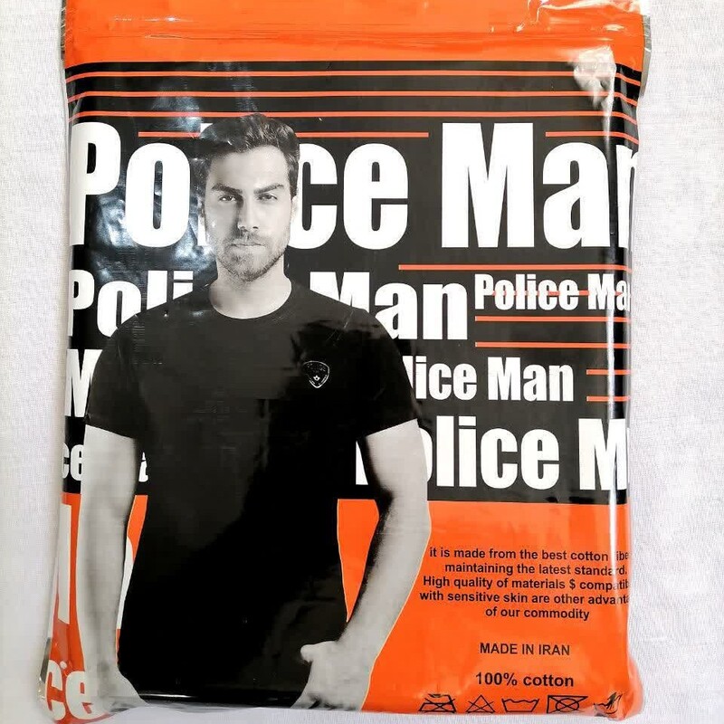 زیرپوش رکابی مردانه سفید برند Policeman صد درصد نخ کیفیت عالی فقط سایز  M