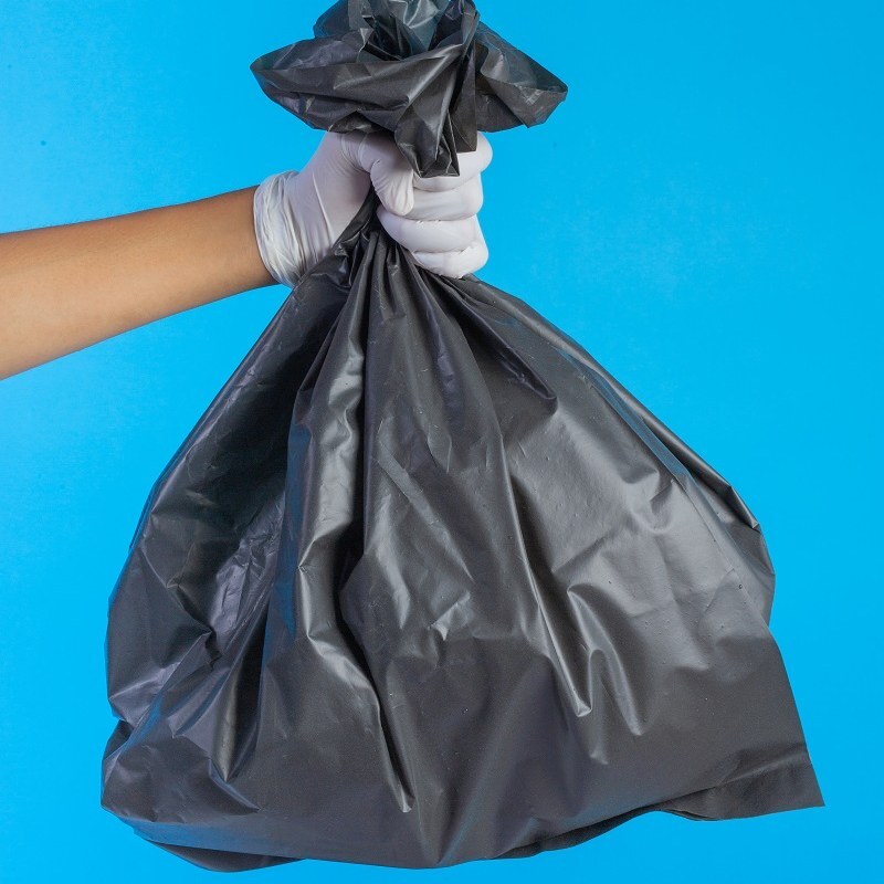کیسه زباله مشکی بدون دسته درجه 1 سایز 90 در 120 بسته بندی 25 کیلوگرمی