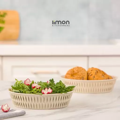 سبد سبزی بیضی طرح بامبو لیمون (limon)