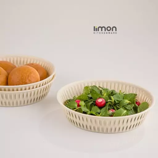 سبد سبزی بیضی طرح بامبو لیمون (limon)