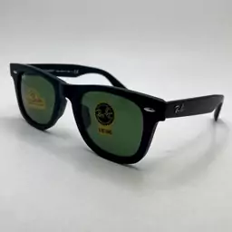 عینک آفتابی ویفرر ریبن reyban WAYFARER شیشه سنگ سبز فریم مات سایز 50 به همراه پک کامل اورجینال RB 2140