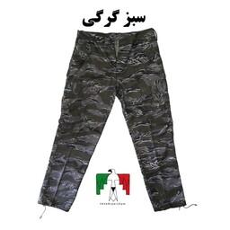 شلوار شش جیب آلفا ایرانی سبز گرگی شلوار شش جیب استتار شلوار مردانه 6جیب کوهنوردی شلوار نظامی تاکتیکال جیب صاف شلوار کار