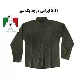 پیراهن تاکتیکال 5.11 سبز ایرانی سه دوخت پیراهن مردانه کتان ضخیم پیراهن 511 پیراهن کوهنوردی پیراهن نظامی کارگری