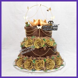 ماکت کیک حنایی دو طبقه (سینی حنا)در رنگبندی و تزئینات متنوع و کاملا طبق سلیقه شما با ماندگاری همیشگی 