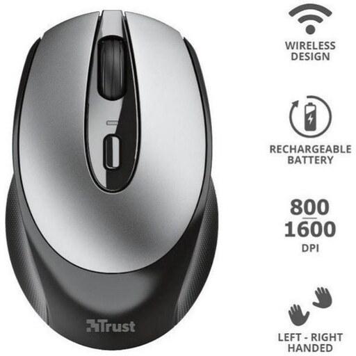 ماوس بی سیم تراست مدل Trust Mouse Bluetooth ZAYA WIRELESS RECHARGEABLE