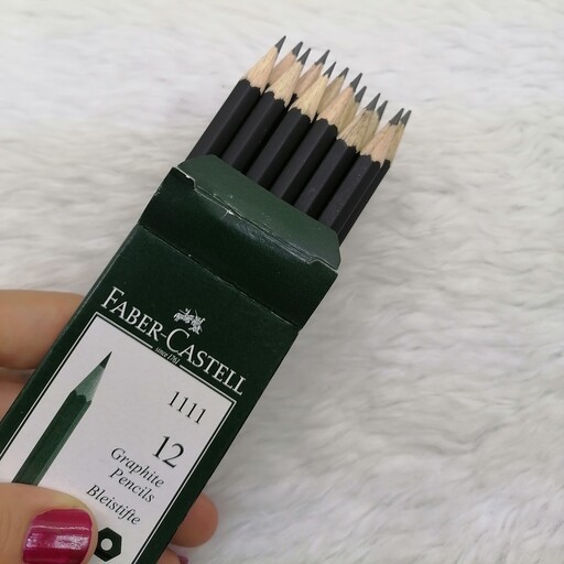 مداد مشکی بسته 12 عددی FABER. CASTELL، لطفاً قبل از ثبت سفارش موجودی بگیرید 