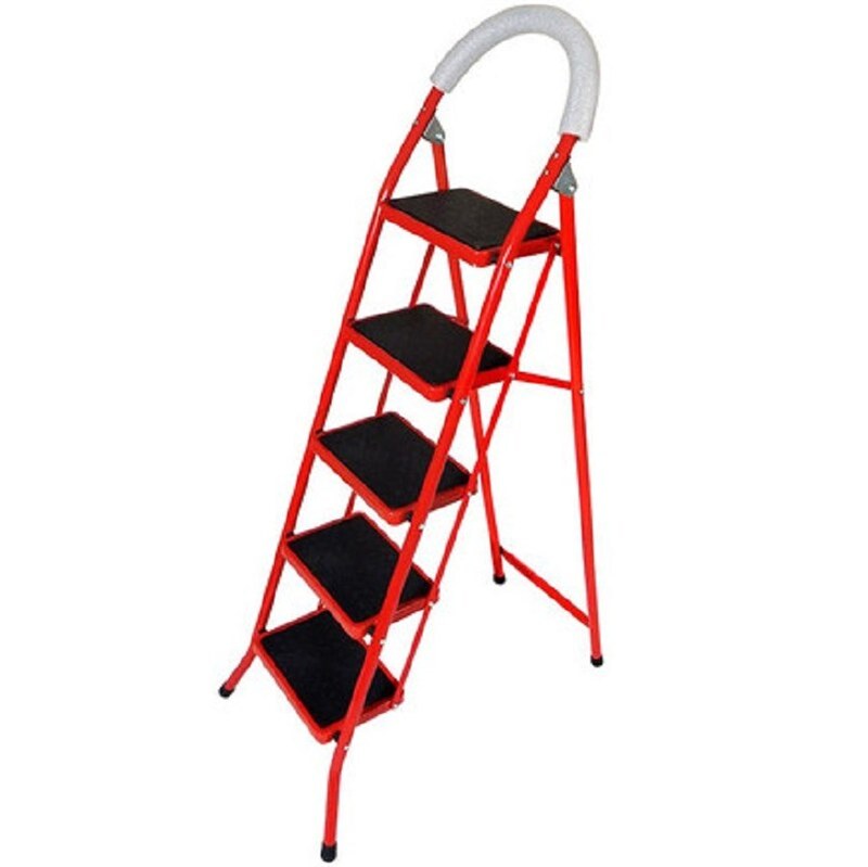 نردبان فلزی پنج پله فاتح (چهارپایه 5 پله) جنس بسیار مقاوم و بادوام (ارسال بصورت پس کرایه)