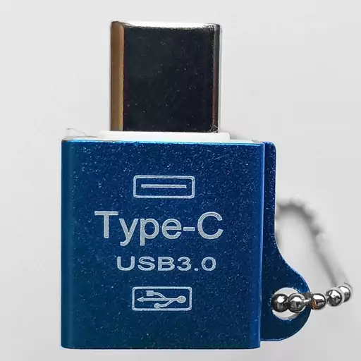 او تی جی تایپ سی Otg USB 3 Type C آبی(پس کرایه)