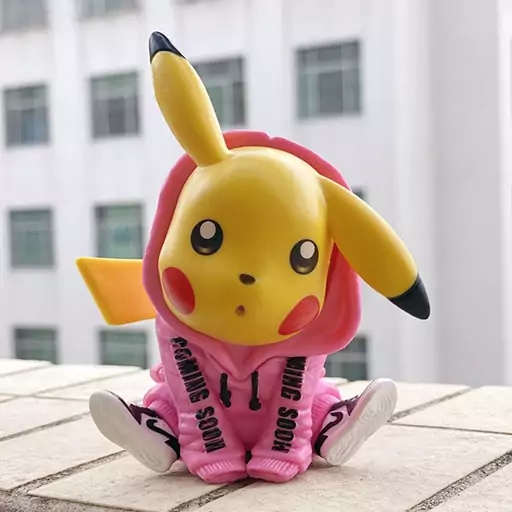 فیگور پیکاچو هودی پوش صورتی (Pokemon Pikachu)