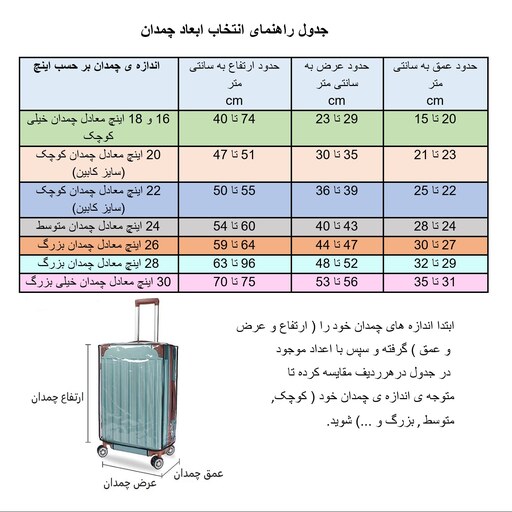 کاور طرح دار چمدان مدل زمین سایز کوچک