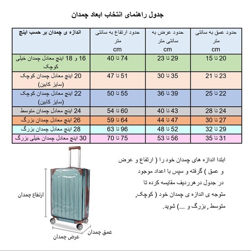 کاور چمدان مدل کره ی زمین سایز متوسط