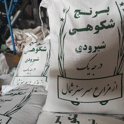 برنج ایرانی شیرودی (10 کیلویی) ، پاک شده  و بوجاری شده، ارسال رایگان