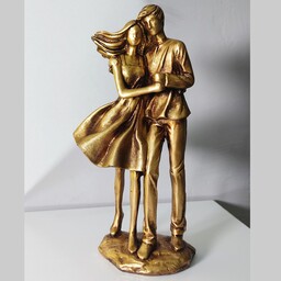 تندیس آقا و خانم در باد رنگ طلایی