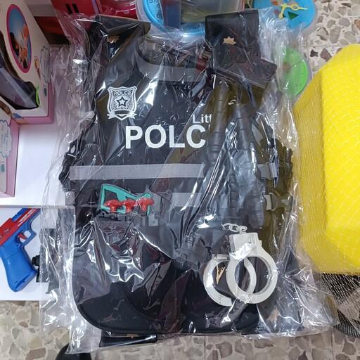 جلیقه پلیس 6 قطعه سوت دار کاملترین در باسلام  لباس پلیس کاور پلیس 