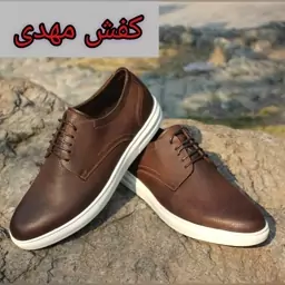 کفش مردانه تمام چرم طبیعی مدل ورنی برند لرد