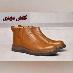 نیم بوت مردانه تمام چرم طبیعی برند هنرین چرم بسیار راحت