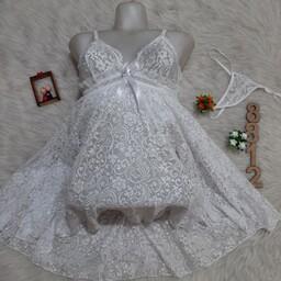 لباس خواب زنانه برند لاو سکرت دارای دو سایز لارج و ایکس لارج رنگ مشکی و سفید کد8812