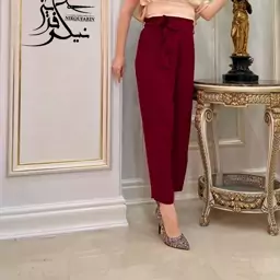 شلوار زنانه کرپ کمر دار 