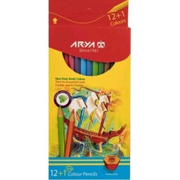 مداد رنگی آریا 12 رنگ جعبه مقوایی 