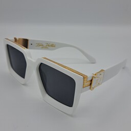 عینک آفتابی زنانه و مردانه مارک لویز ویتون (رنگ سفید مشکی) یووی 400 کیفیت عالی 