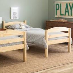 تخت خواب چوبی نوجوان مناسب تشک 80-180