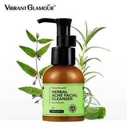 فوم ضدجوش و آکنه گیاهی ویبرانت گلامور VIBRANT GLAMOUR Herbal Acne Facial Cleanser 100g